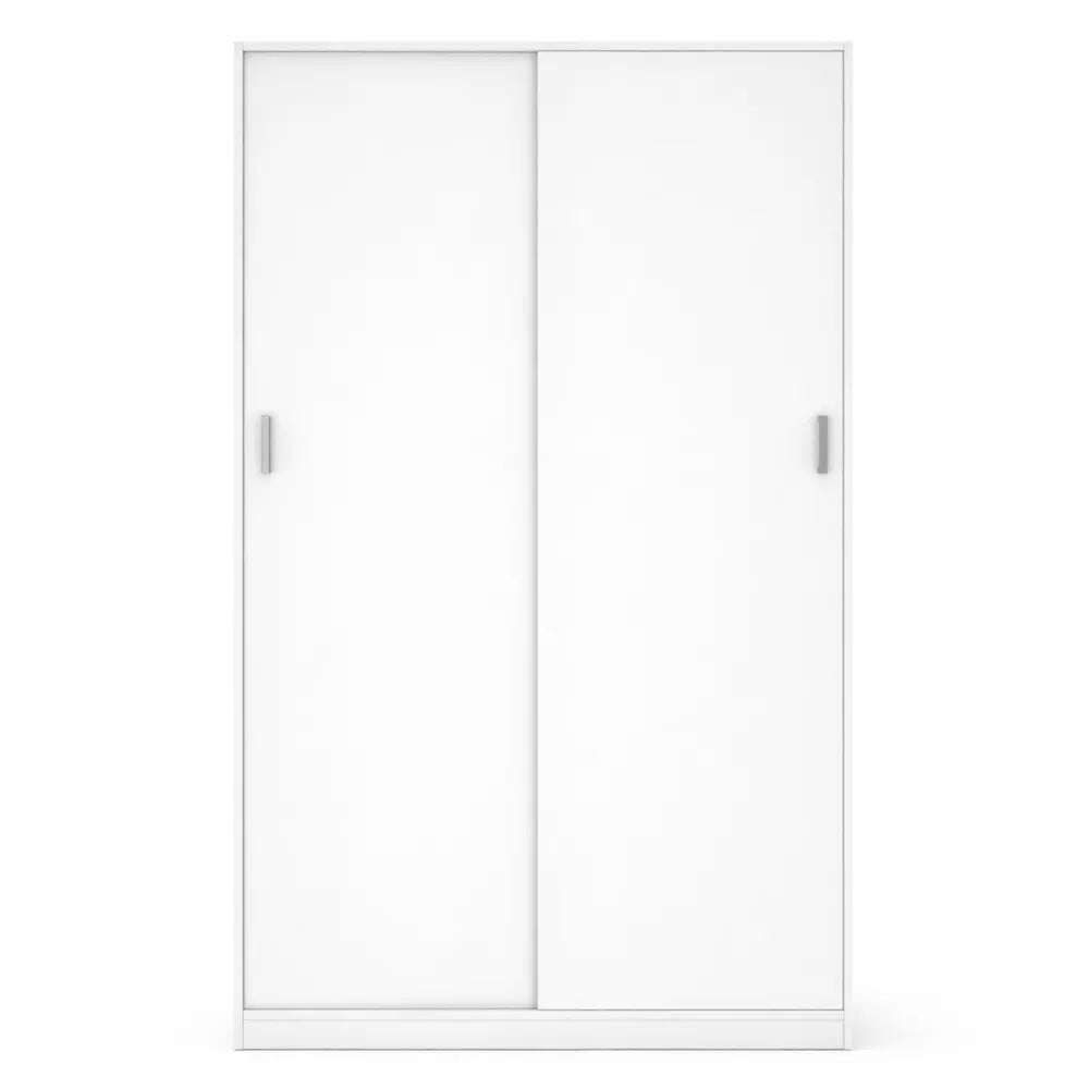Armoire à portes coulissantes blanches, 200 x 100 x 50 cm