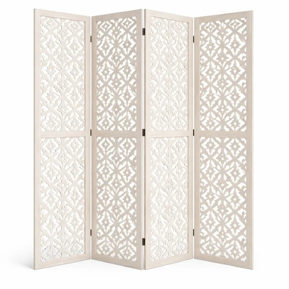 Paravent pliable blanc 170 cm pour intérieur