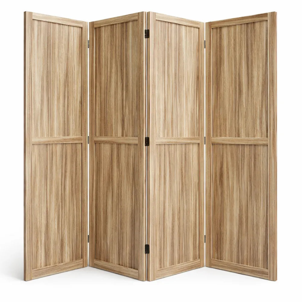 Paravent 3 Panneaux en Bois Pliable 120x170 cm