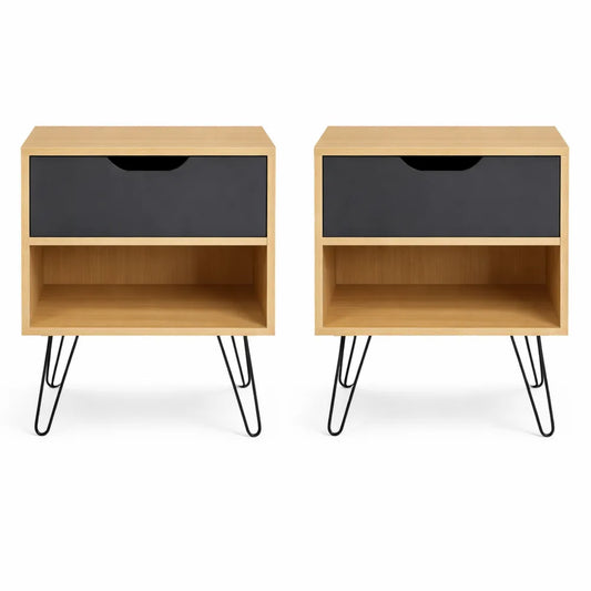 Ensemble de Deux Tables de Nuit Modernes