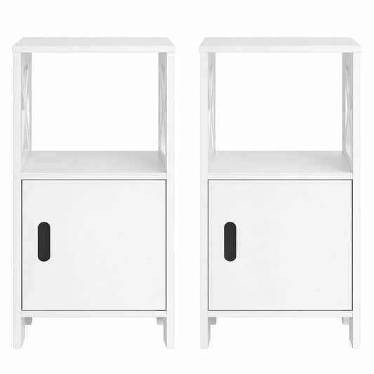 Ensemble de 2 tables de chevet modernes avec rangement
