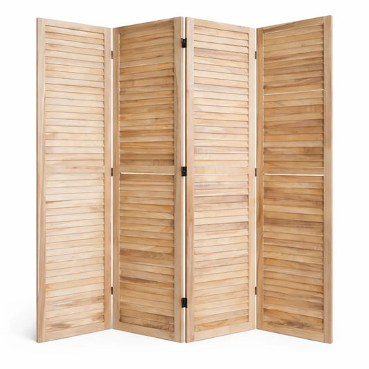 Paravent en Bois Vintage 4 Panneaux - Hauteur 170 cm